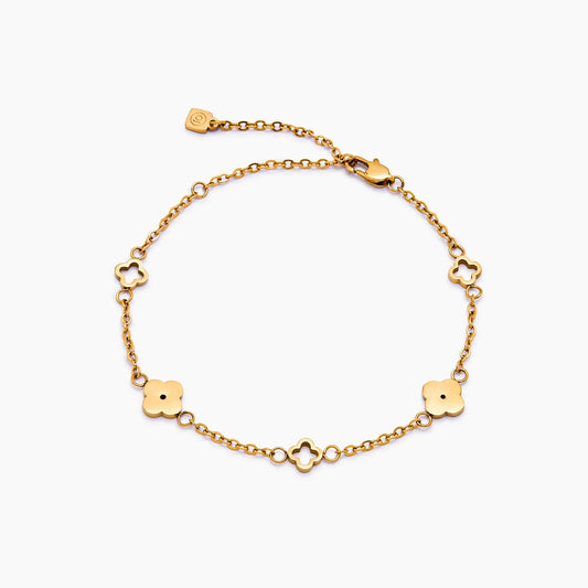 Zartes Kleeblatt-Armband