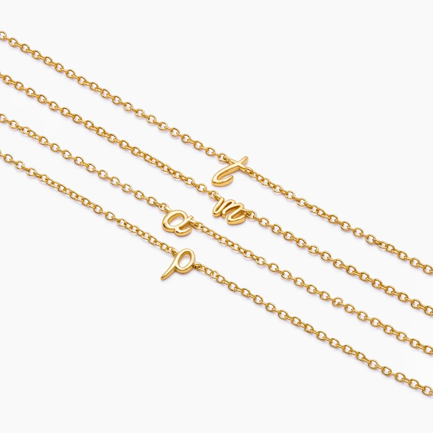 Zartes Schreibschrift-Initial-Armband