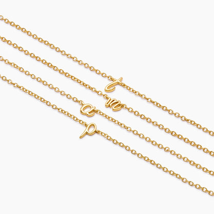 Zartes Schreibschrift-Initial-Armband