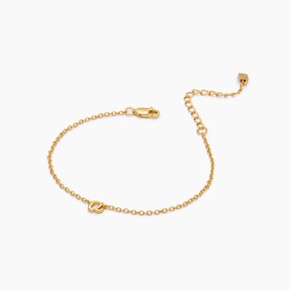 Zartes Schreibschrift-Initial-Armband