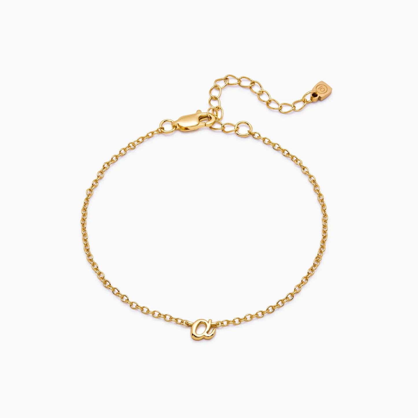 Zartes Schreibschrift-Initial-Armband