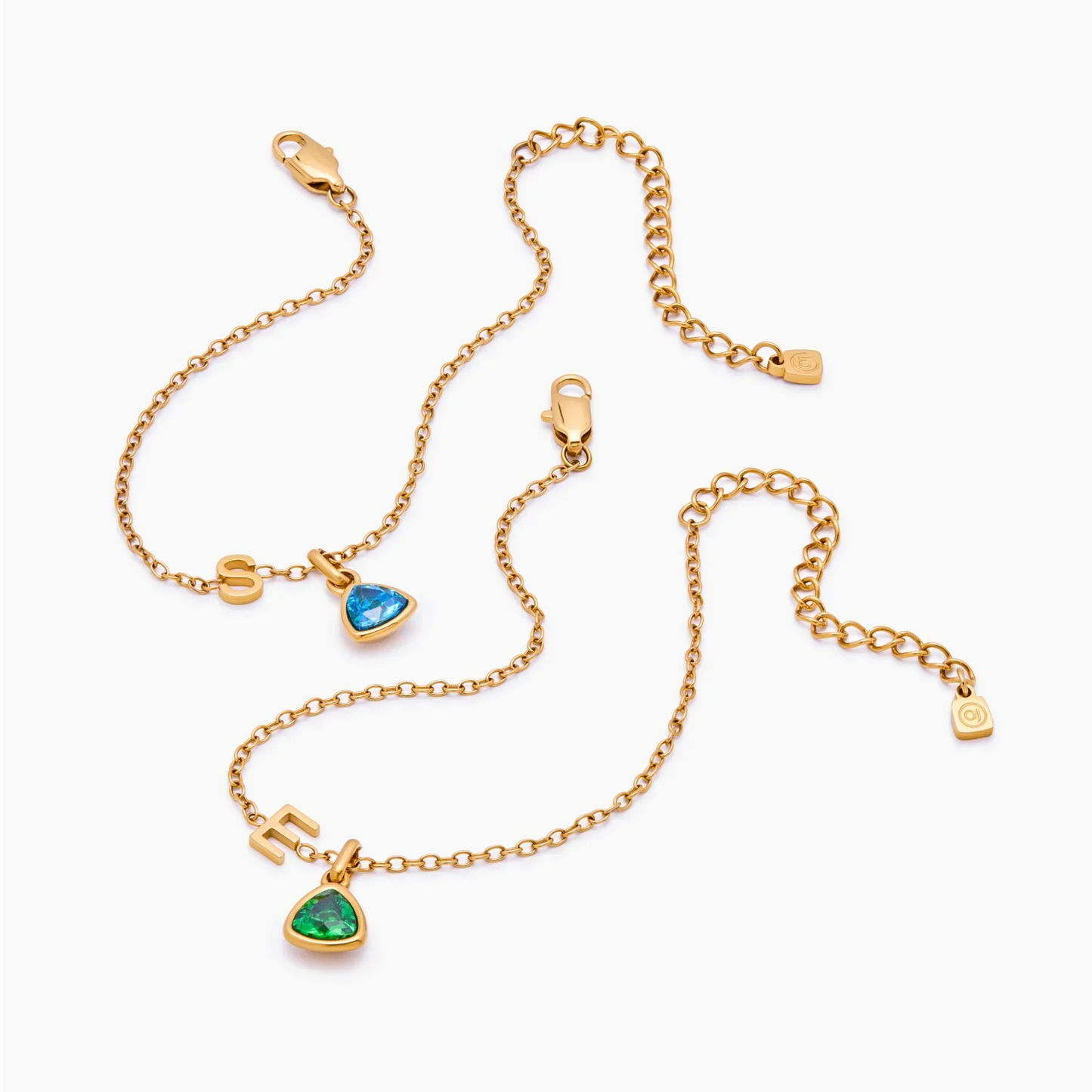 Geburtsstein-Initial-Charm-Armband