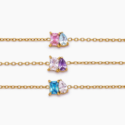 Forever Duo Armband mit Geburtssteinen