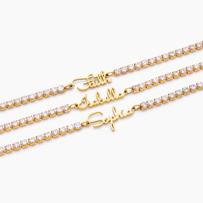 Signature Tennisarmband mit Namen