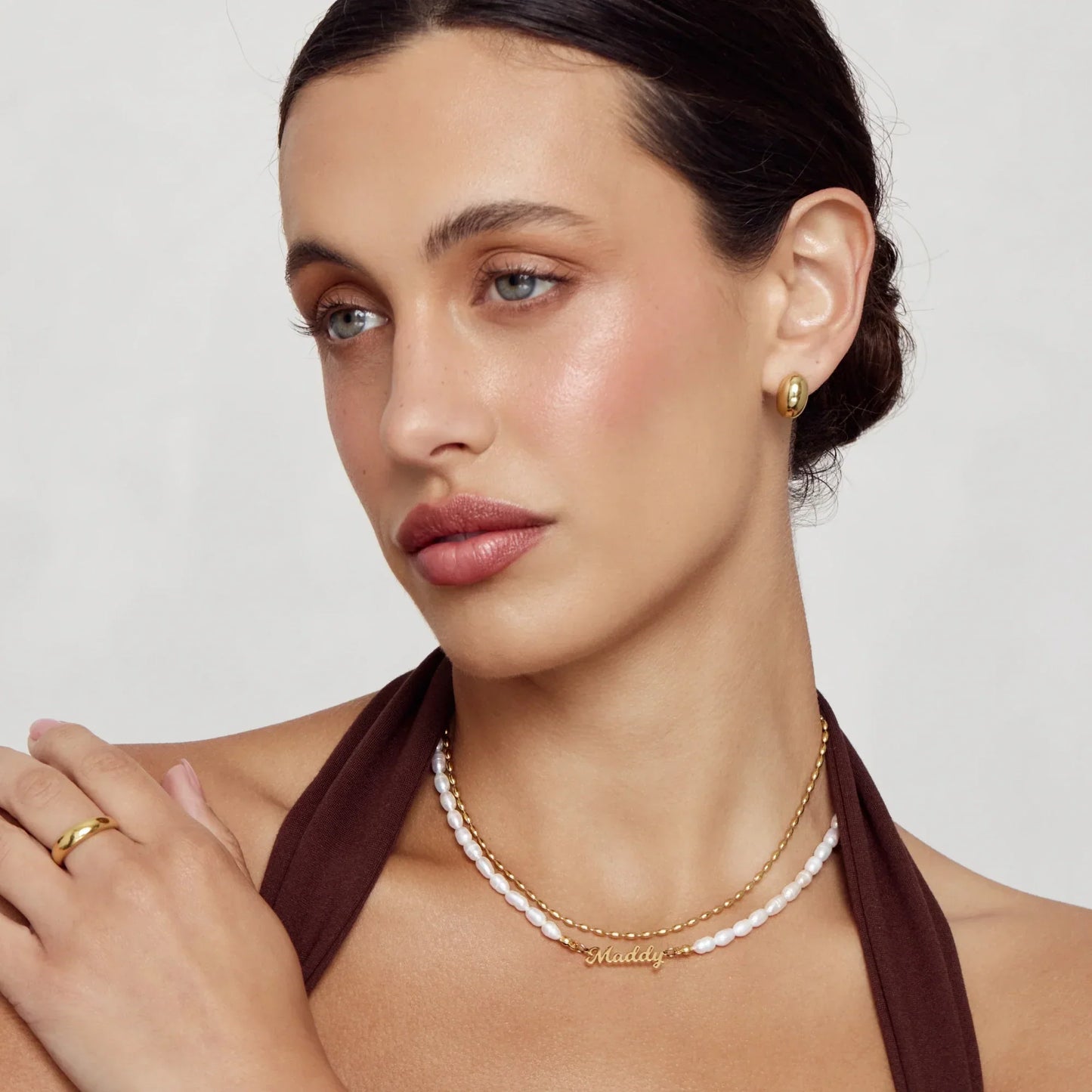 Statement-Perlenkette mit individuellem Namen