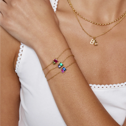 Forever Duo Armband mit Geburtssteinen